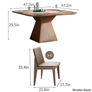 Clachad New 4 Seater Dining Table Set For Luxury Living -Wooden Bazar