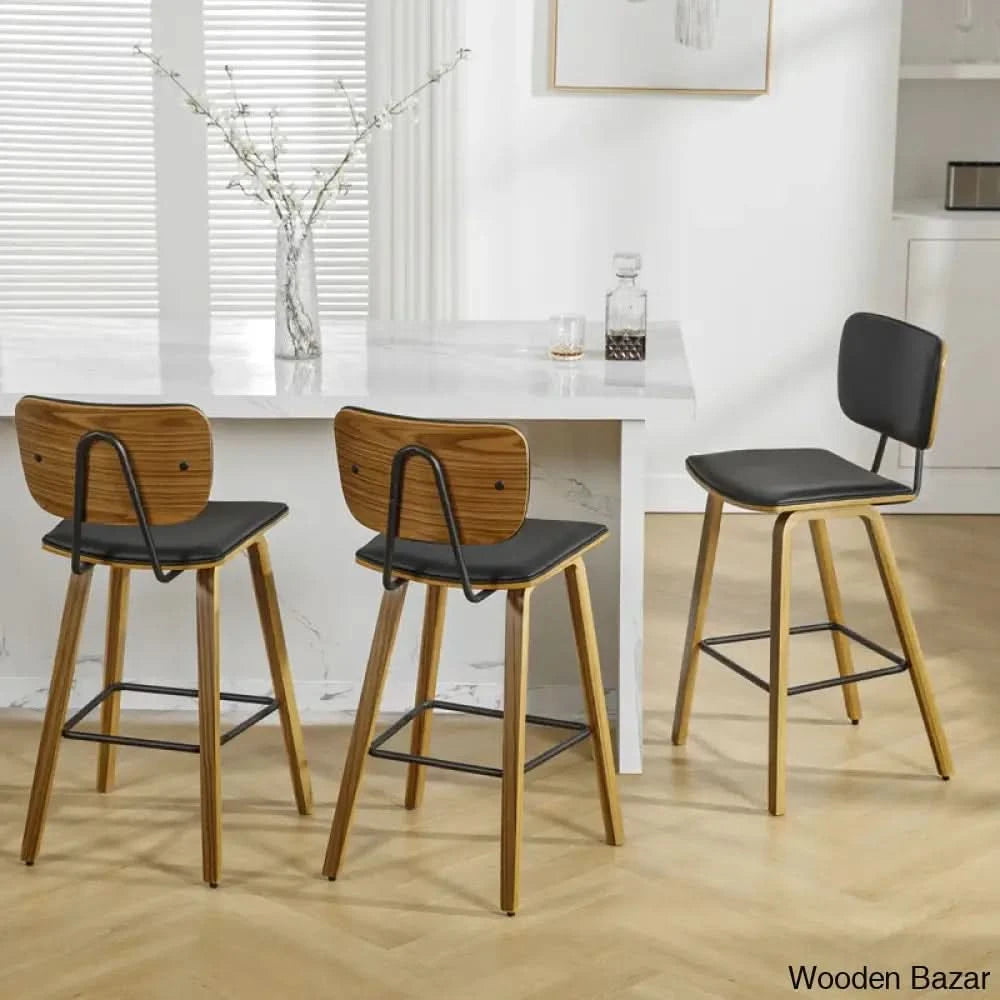 Corr Swivel 26’’ Upholstered Counter Height And Bar Stools Black / 1