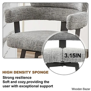 Corri Swivel Full Back Counter And Bar Stool Height Upholstered Metal (Set Of 2)