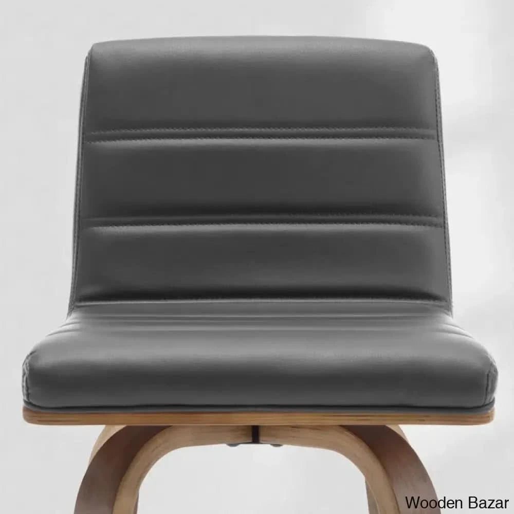 Corria Swivel Upholstered Counter & Bar Stool (Set Of 3) Gray / (26’’ Seat Height)