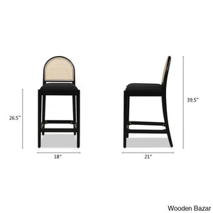 Cossettes Swivel Upholstered 26.5’’ Counter And Bar Stool With Solid Wood Frame (Set Of 2)