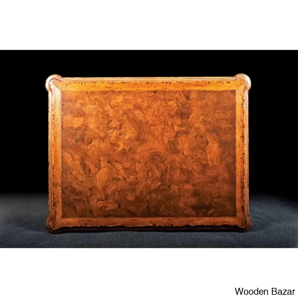 Country French Solid Wood Coffee And Center Table Burl