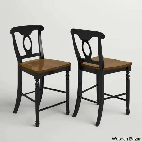 Courtdalen Swivel Solid Wood 24’’ Counter And Bar Stool (Set Of 2)