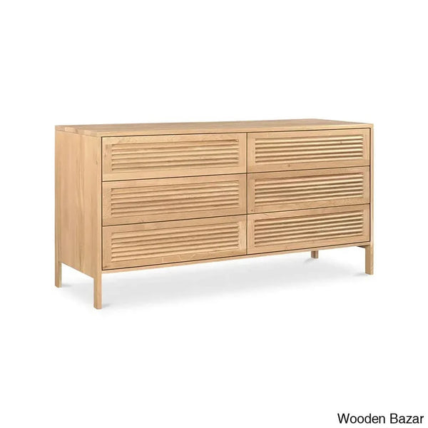 Crafted Comfort Teeda 6-Drawer Chest Spacious Elegant Storage With Timeless Design