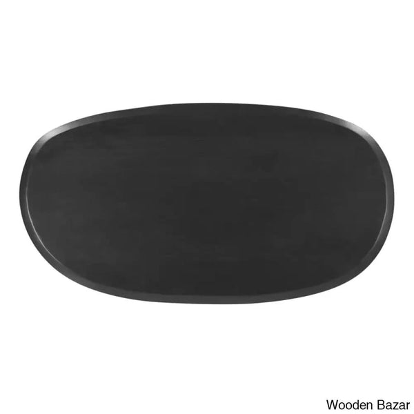 Cumuberledge Black Wooden Coffee And Center Table