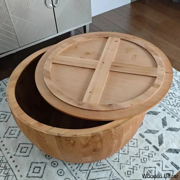 Daisyia Vintage Style Bucket Shaped Coffee And Center Table