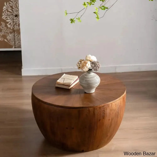 Daisyia Vintage Style Bucket Shaped Coffee And Center Table