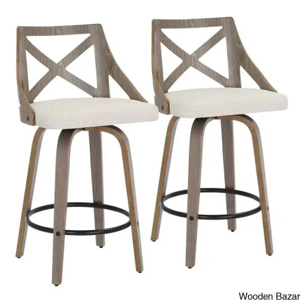 Danniea Swivel 25.5’’ Counter And Bar Stool (Set Of 2)