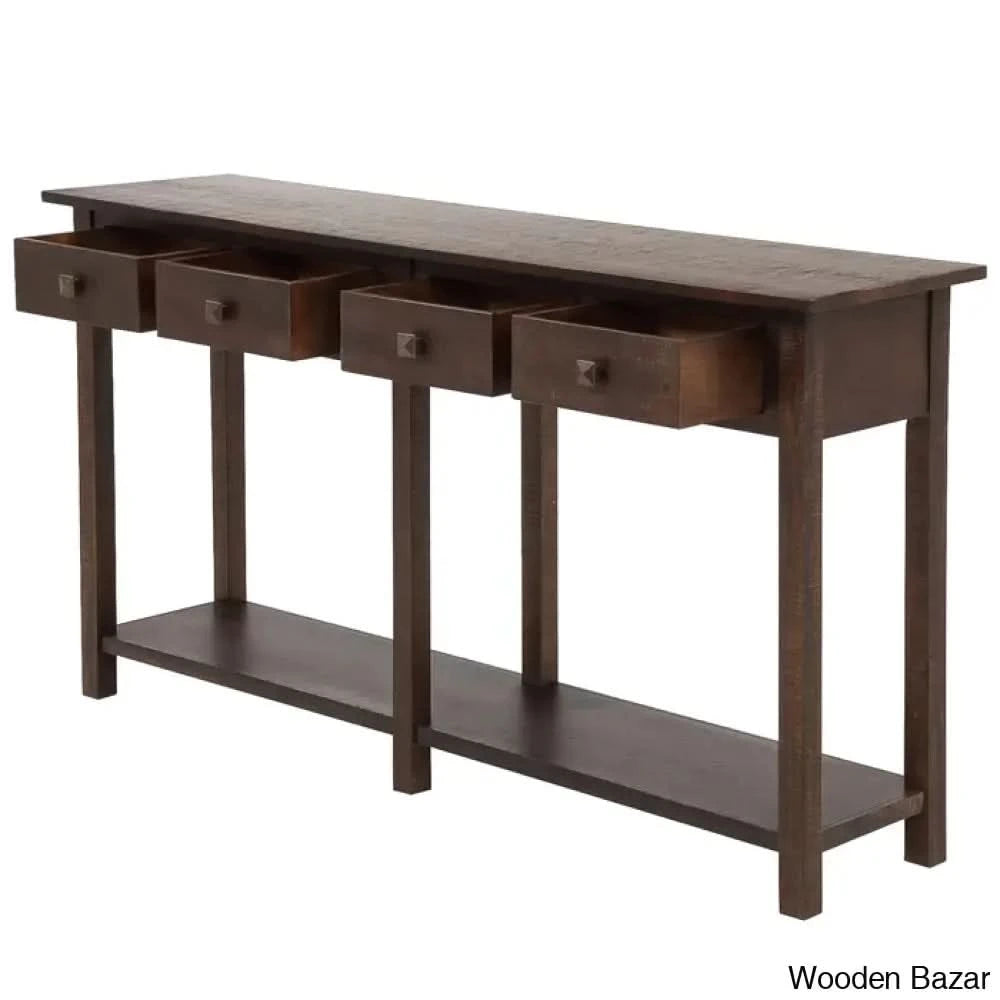 Hardwood End Table - Console Table