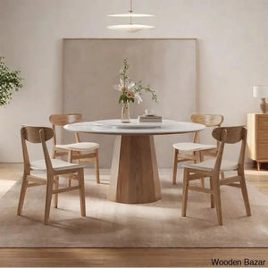 Darnell Luxury 4/6/8 Seater Pedestal Dining Set - Wooden Bazar