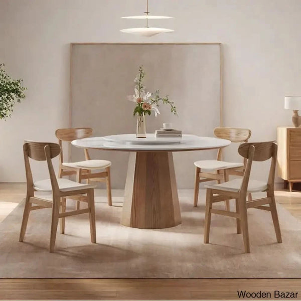 Darnell Luxury 4/6/8 Seater Pedestal Dining Set - Wooden Bazar