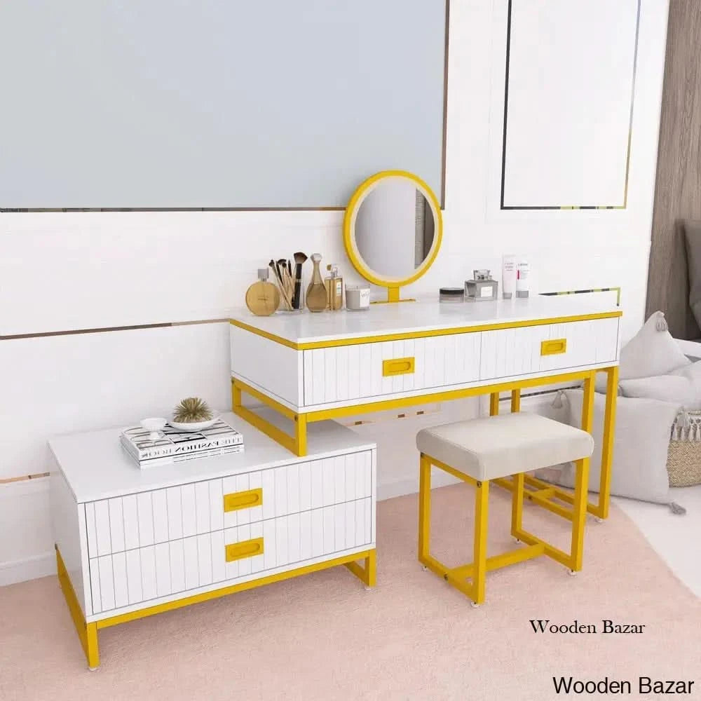 Daryll Vanity Dressing Table With Mirror And Stool