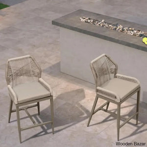 Davano Swivel Outdoor 24.8’’ Counter And Bar Stool (Set Of 2)