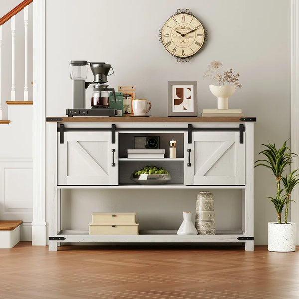 Ordonez 31.9'' H Rectangular Console Table with Shelf  Wooden Bazar