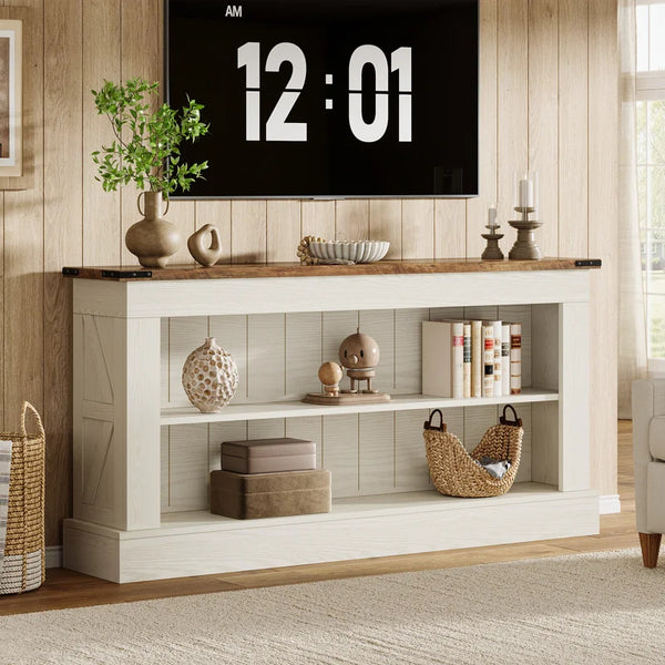 Modern TV Stand for TVs Up to 75", Entertainment Center with Storage Console  Wooden Bazar