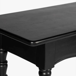 Isabel Spindle Solid Wood 2-Drawer Console Table with Brass Knobs  Wooden Bazar