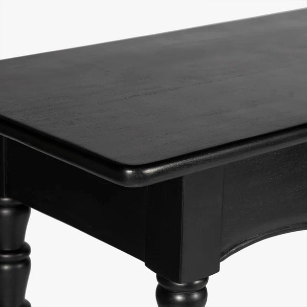 Isabel Spindle Solid Wood 2-Drawer Console Table with Brass Knobs  Wooden Bazar