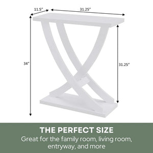 Criss-Cross Console Table  Wooden Bazar