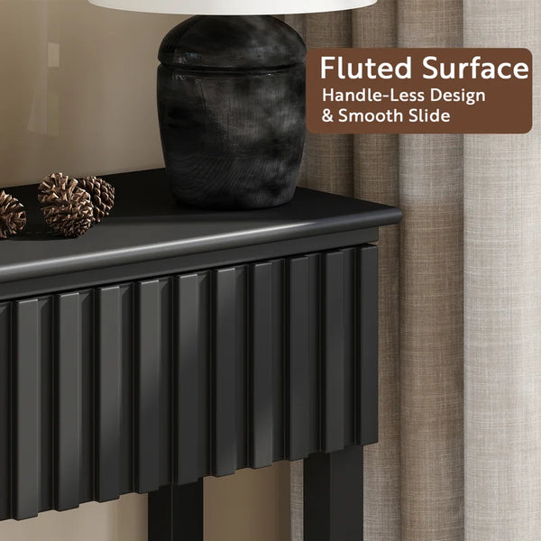 Valdemara 3-Drawer Console Table with Lower Shelf  Wooden Bazar