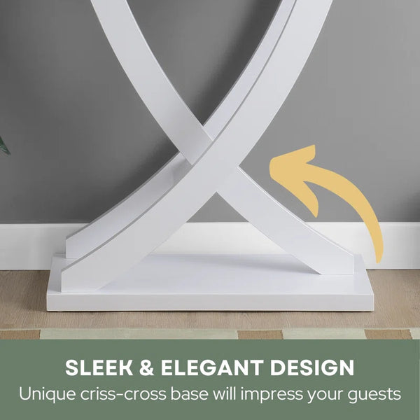 Criss-Cross Console Table  Wooden Bazar
