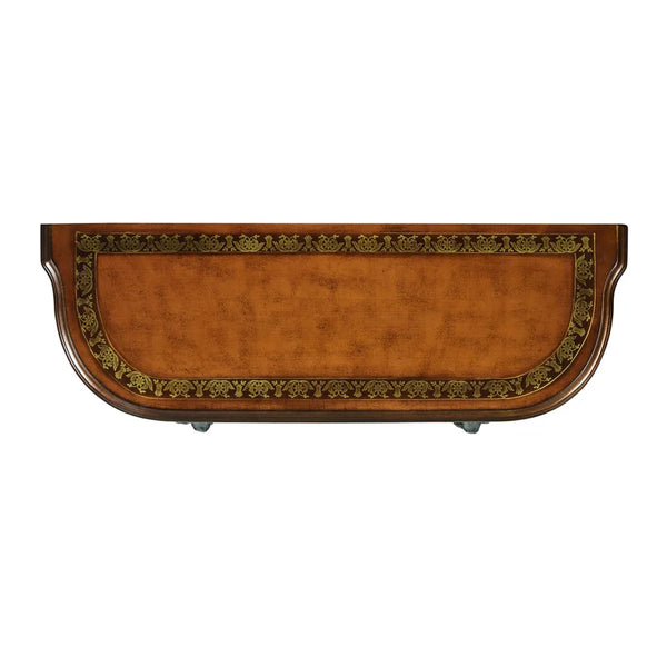 Console Table with Ornate Horse Motif Legs  Wooden Bazar