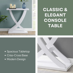 Criss-Cross Console Table  Wooden Bazar