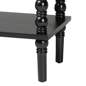 Laura Baxton Studio Malinda Classic Black Wood 2-Drawer Console Table  Wooden Bazar
