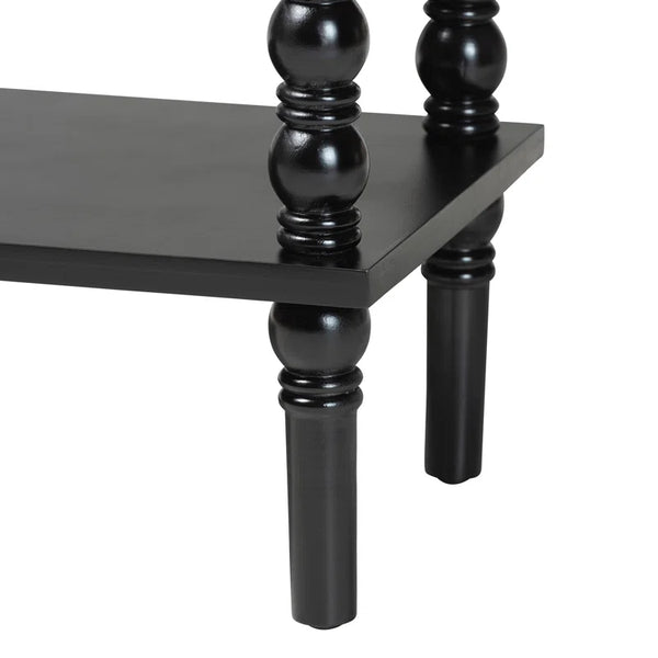 Laura Baxton Studio Malinda Classic Black Wood 2-Drawer Console Table  Wooden Bazar