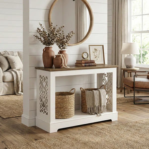 Solid Wood Top Console Table – Entryway & Hallway Table  Wooden Bazar
