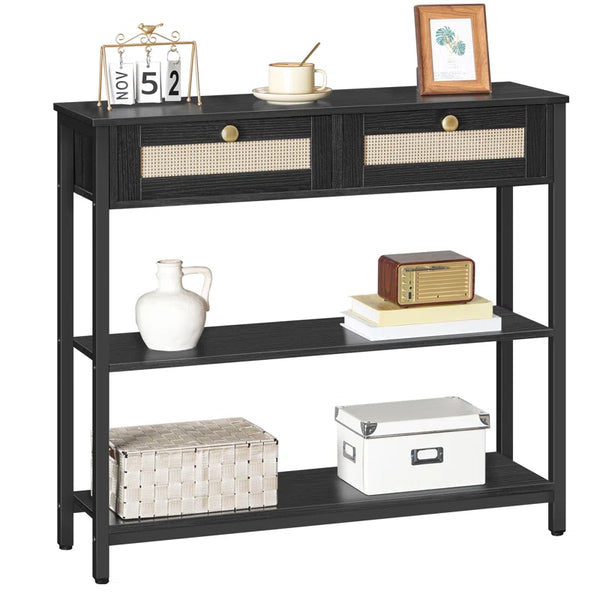 Console Table with 3 Drawers  Wooden Bazar