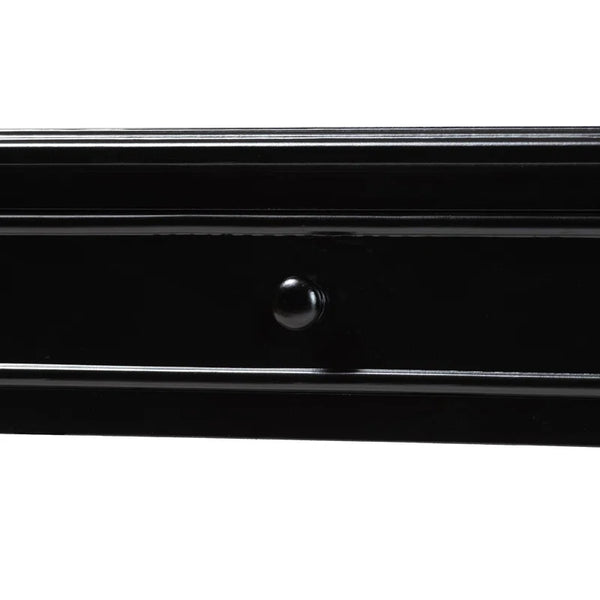 Laura Baxton Studio Malinda Classic Black Wood 2-Drawer Console Table  Wooden Bazar