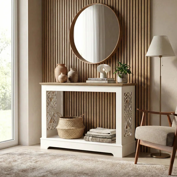 Solid Wood Top Console Table – Entryway & Hallway Table  Wooden Bazar