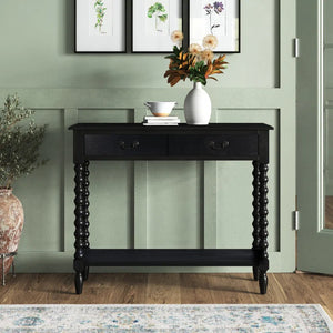 Toulonne 35.5" Console Table  Wooden Bazar