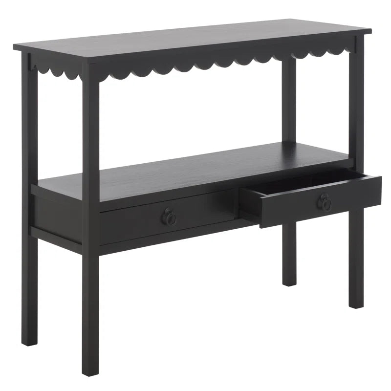 Sacaton Haven Lower 2-Drawer Console Table  Wooden Bazar