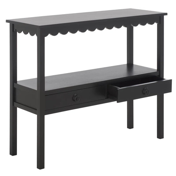 Sacaton Haven Lower 2-Drawer Console Table  Wooden Bazar