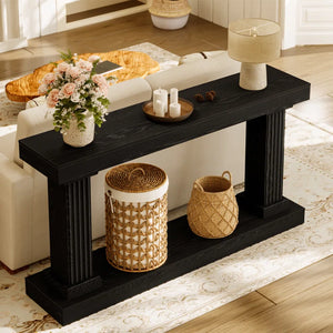 Long Wooden Rectangular Console Table for Entryway & Living Room  Wooden Bazar