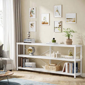 Manufactured Wood Top Console Table with Metal Frame  Wooden Bazar