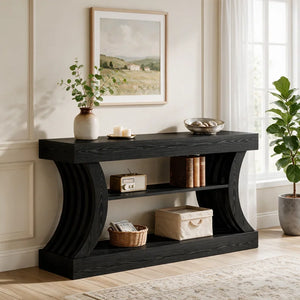 Rustic Farmhouse Console Table for Entryway & Living Room  Wooden Bazar