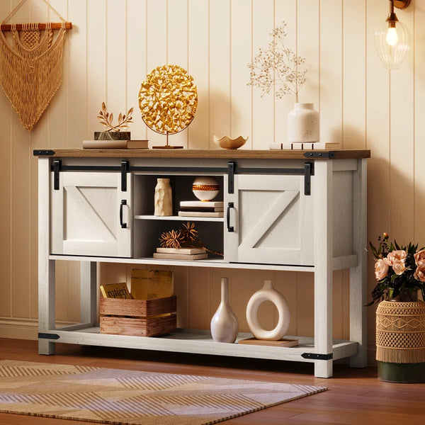 Ordonez 31.9'' H Rectangular Console Table with Shelf  Wooden Bazar