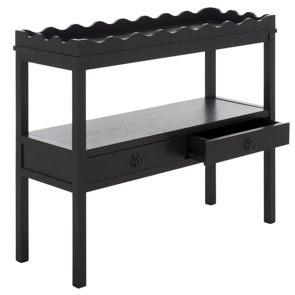 Hibbitts 2-Drawer Console Table  Wooden Bazar