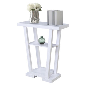 Console Table with Shelves  Wooden Bazar