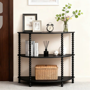 Tier Half-Moon Console Table – Vintage Entryway Table  Wooden Bazar