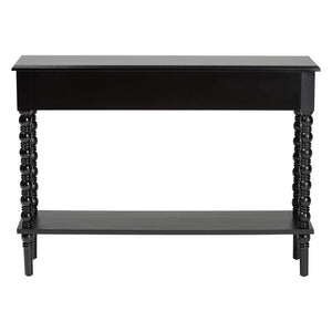 Laura Baxton Studio Malinda Classic Black Wood 2-Drawer Console Table  Wooden Bazar