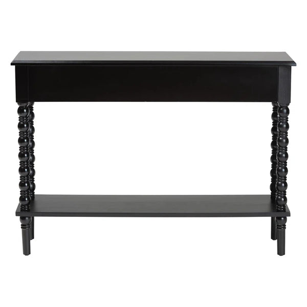 Laura Baxton Studio Malinda Classic Black Wood 2-Drawer Console Table  Wooden Bazar