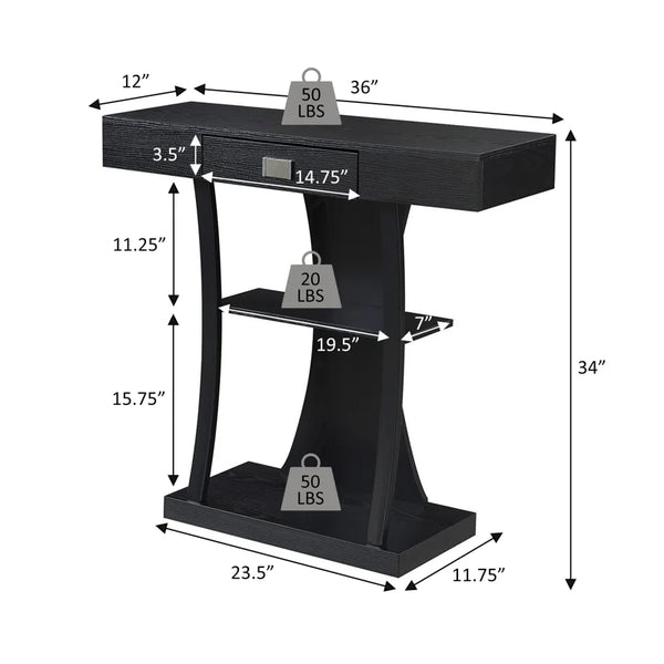 1-Drawer Console Table  Wooden Bazar