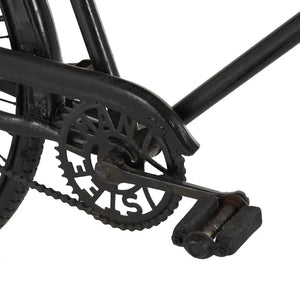 Metal Bike Bar Table with Live Edge Wood Top  Wooden Bazar