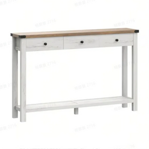 Sahai Traditional Console Table with 3 Drawers  Wooden Bazar