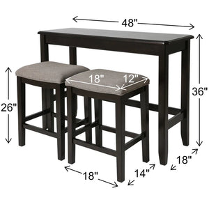 Sofa Pub Table with Nested   Wooden Bazar