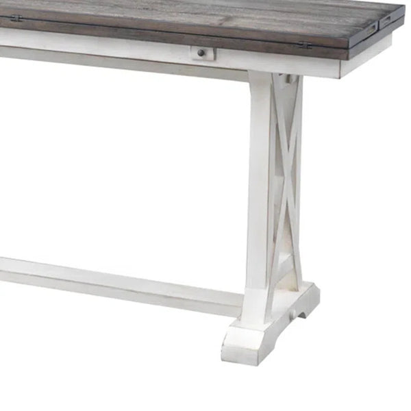 Solid Wood Flip-Top Console & Dining Table  Wooden Bazar