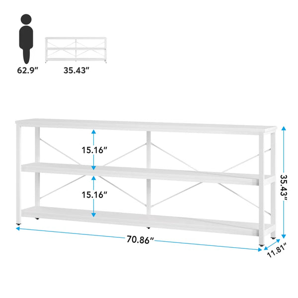 Manufactured Wood Top Console Table with Metal Frame  Wooden Bazar